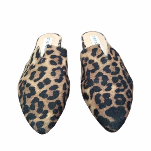 Steve Madden Ally Leopard Print Slip-On Mules Size 6.5 - Picture 3 of 8
